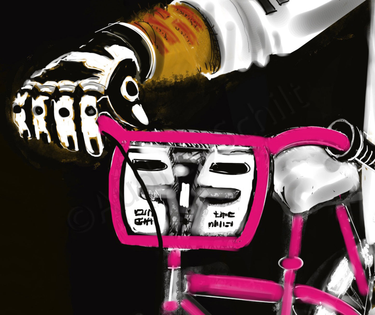 Framed Display — No. 1/50 — Bear Biker