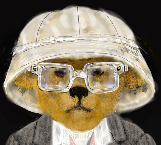 Duckboot Bear with White Hat — Limited Edition Archival Pigment Print (50)