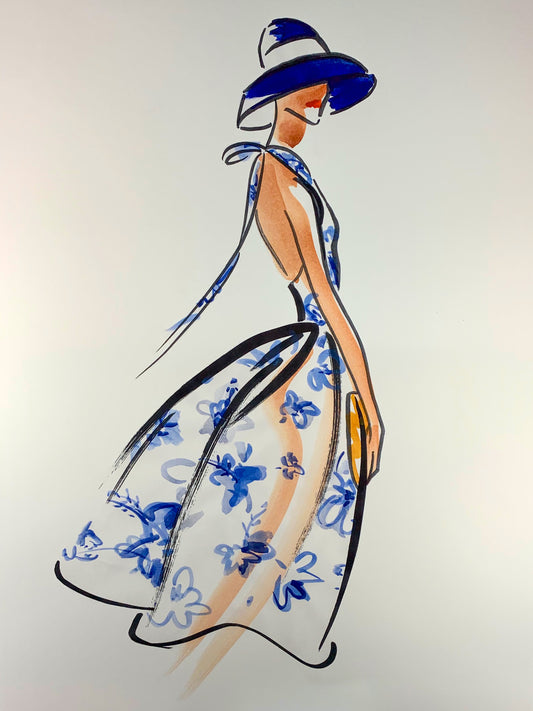 Girl with Blue Bonnet — Limited Edition Archival Pigment Print (50)