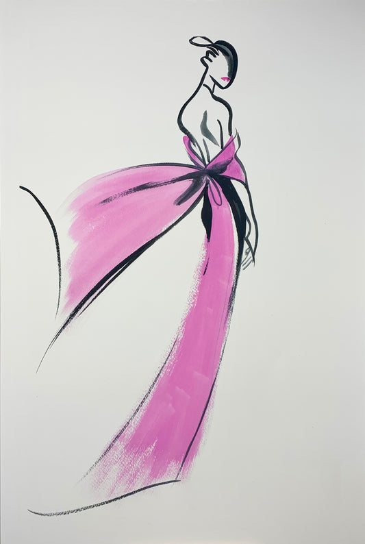 Girl in Pink Ribbon — Limited Edition Archival Pigment Print (50)