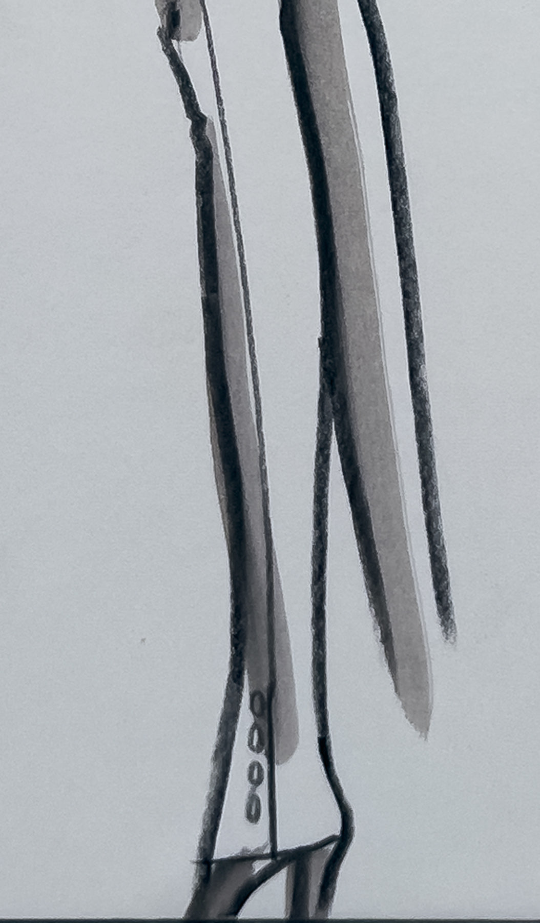 Audrey Schilt — Original Ralph Lauren Fashion Illustration, “Fall 2002 Ready-to-Wear” — Newsboy, No. 1d, 11×8.5 in