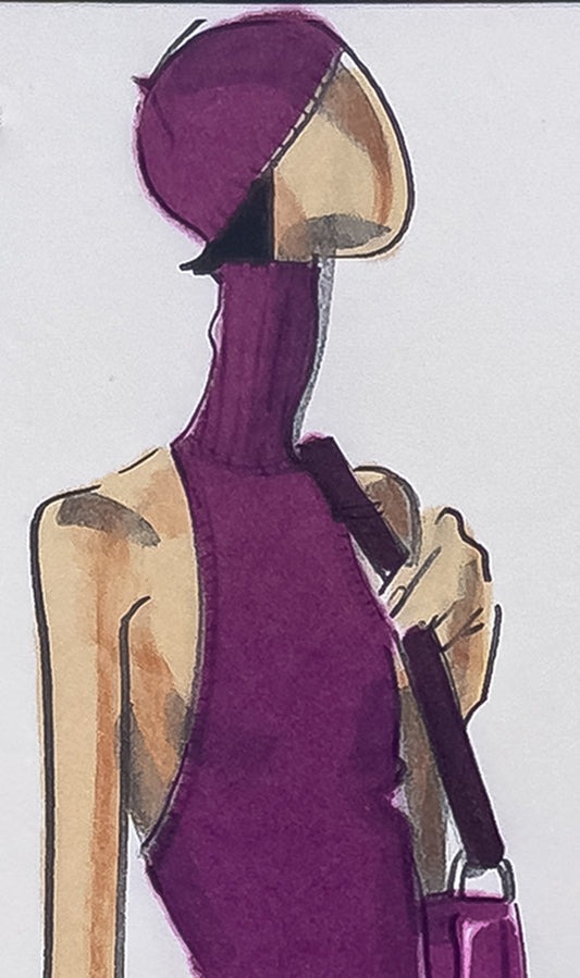 Audrey Schilt — Original Ralph Lauren Fashion Illustration, “Spring 2004 Ready-to-Wear” — Spectator, 11×8.5 in