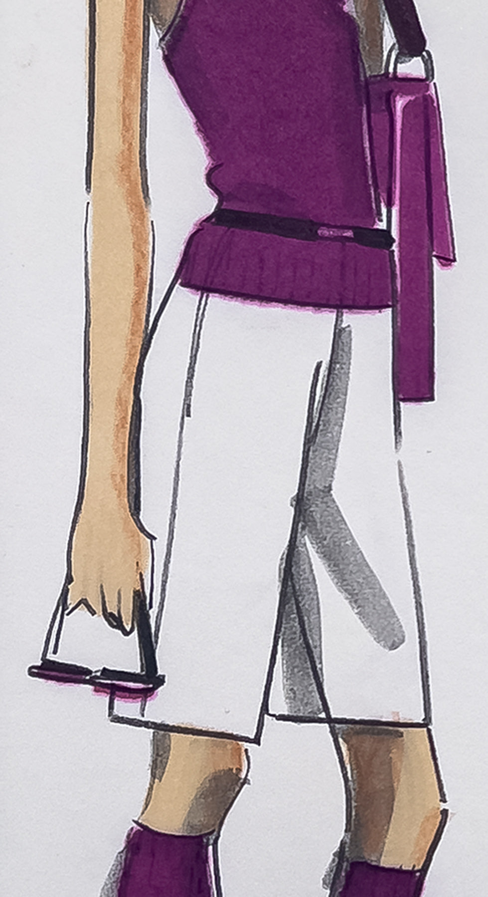 Audrey Schilt — Original Ralph Lauren Fashion Illustration, “Spring 2004 Ready-to-Wear” — Spectator, 11×8.5 in