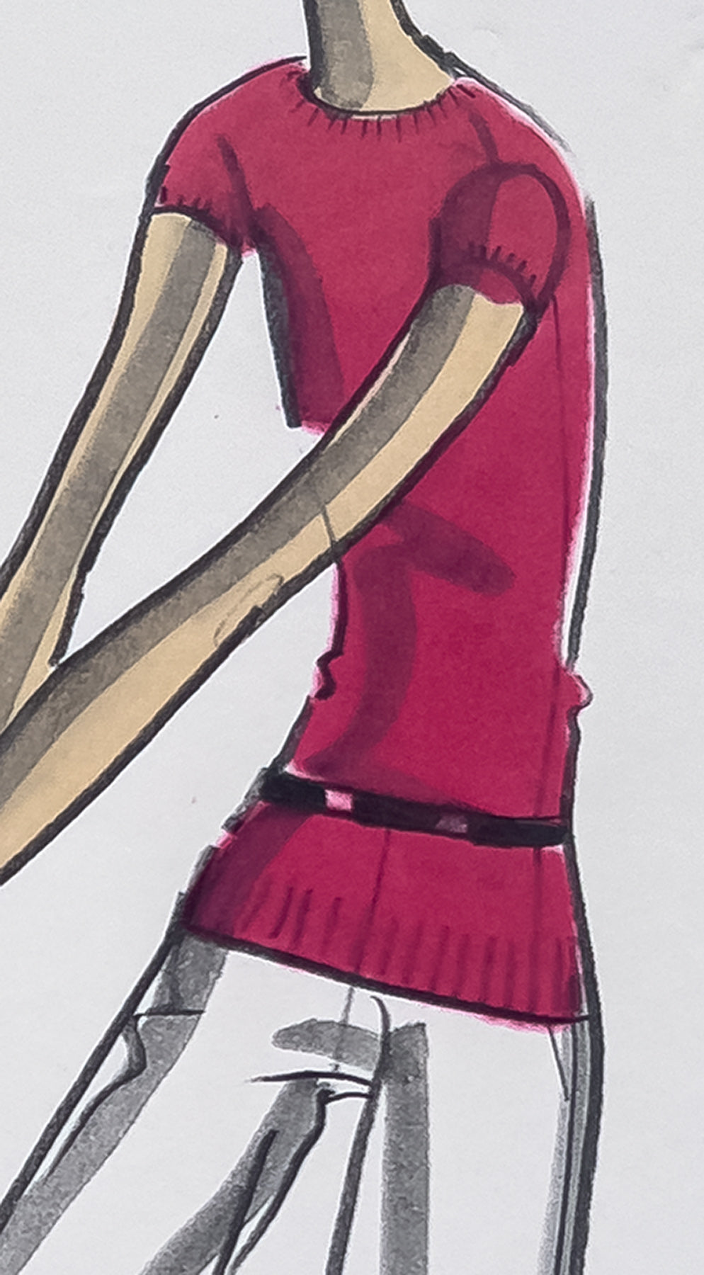 Audrey Schilt — Original Ralph Lauren Fashion Illustration, “Spring 2004 Ready-to-Wear” — Spectator, 11×8.5 in