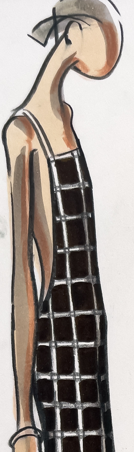 Audrey Schilt — Original Ralph Lauren Fashion Illustration, “Spring 2001 Ready-to-Wear” — 11×8.5 in