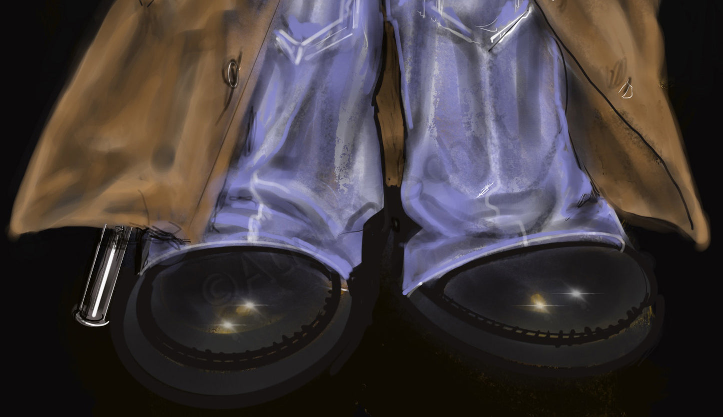 "Scarface" Bear with Black Helmet — Limited Edition Archival Pigment Print (50)