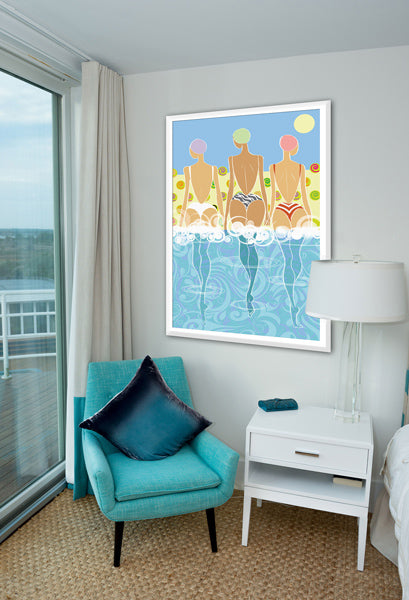 Bobbing Bathers — Limited Edition Archival Pigment Print (60)