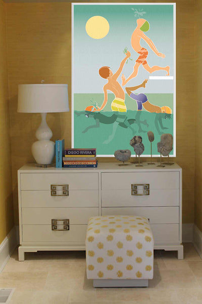 Little Bathers B (green) — Limited Edition Archival Pigment Print (60)