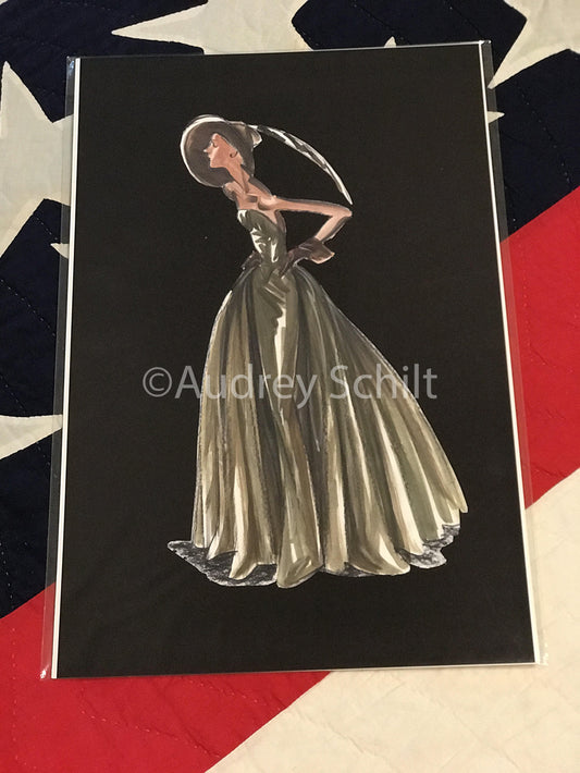 Hat with Ballgown Black Background  |  "Ralph Lauren 2005 Highlands Hunting Collection" — Limited Edition Archival Pigment Print (50)