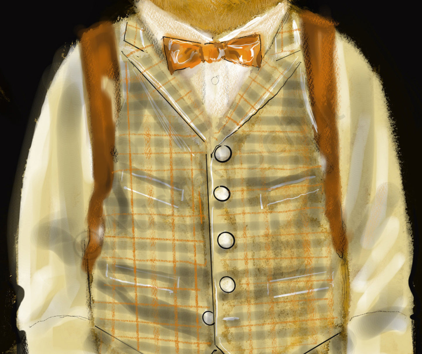 Brown Fedora Bear — Giclée Print