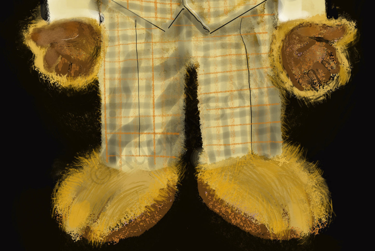 Brown Fedora Bear — Giclée Print