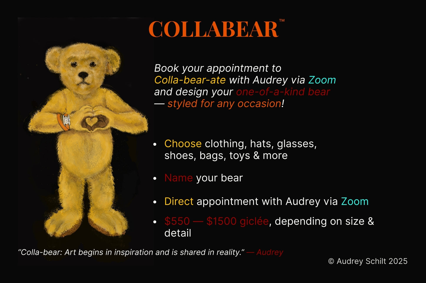 COLLABEAR — Colla-bear-ate With Audrey!