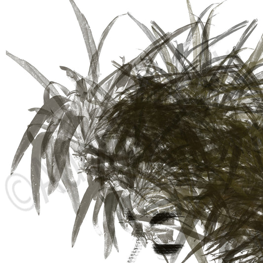 Feather Hat Black Turtleneck — Giclée Print