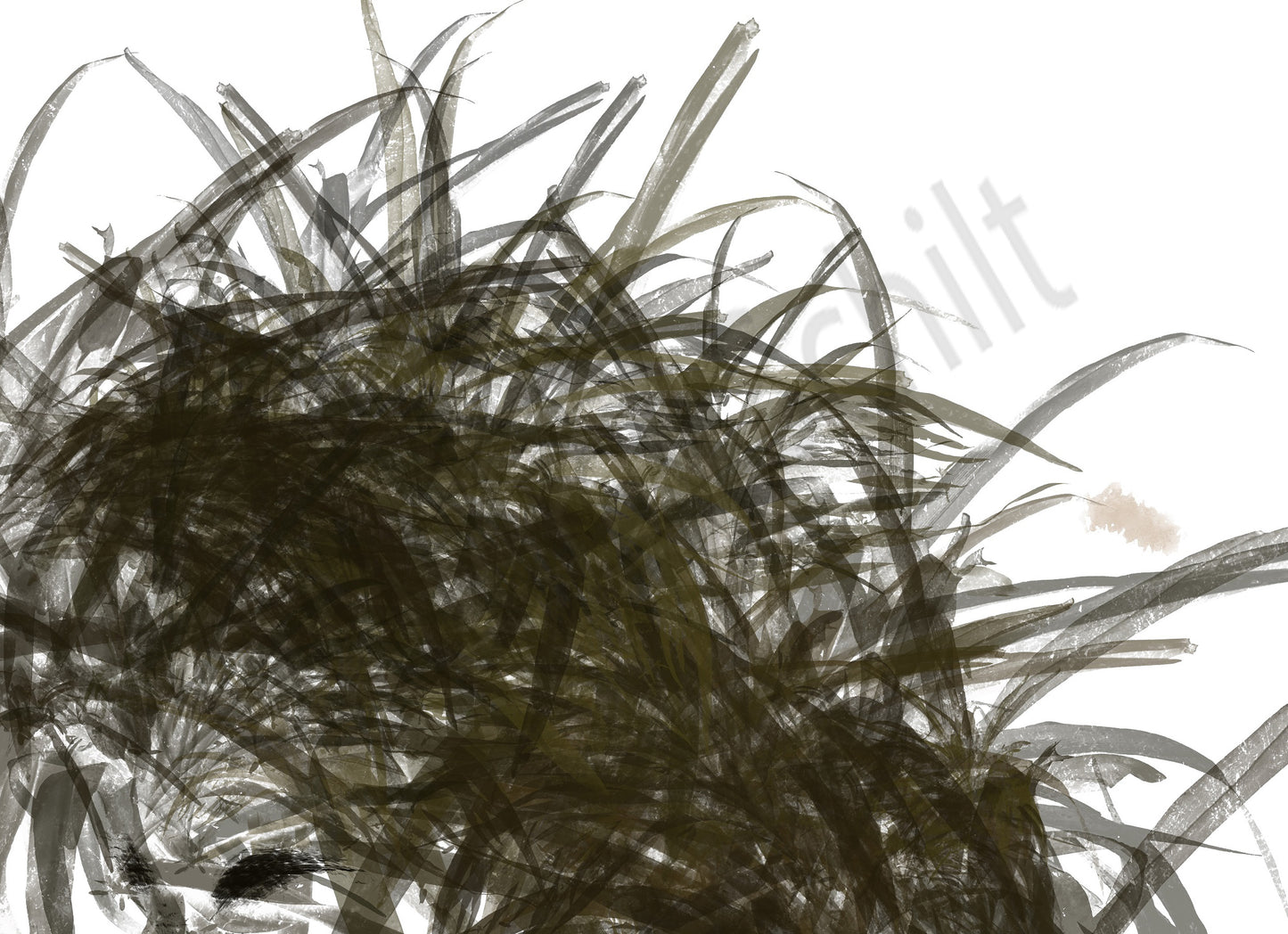 Feather Hat Black Turtleneck — Giclée Print
