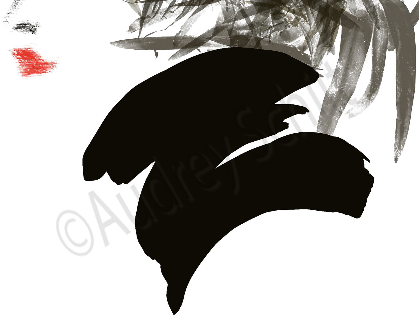 Feather Hat Black Turtleneck — Giclée Print