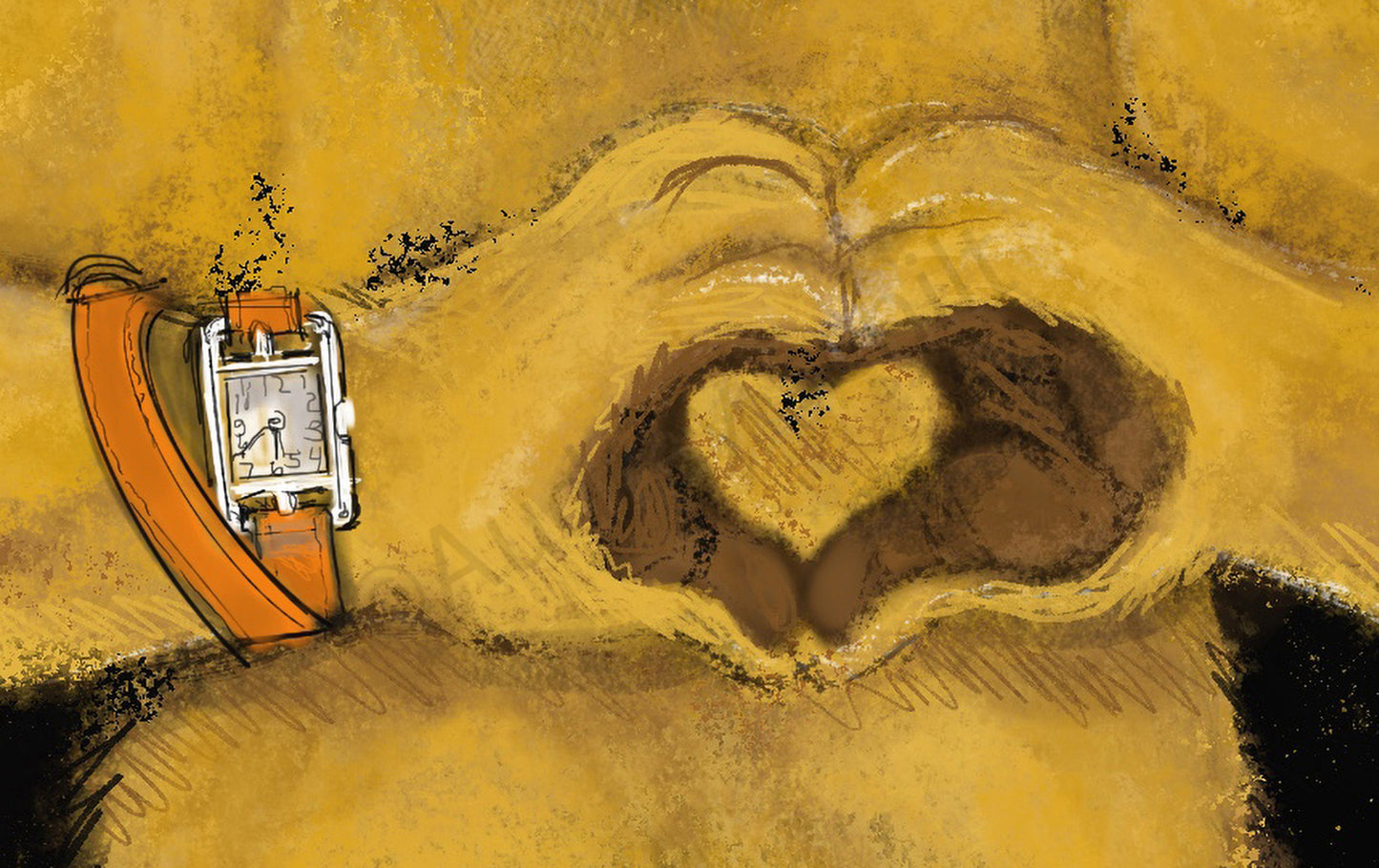 Hand Heart Hermes Bear — Giclée Print