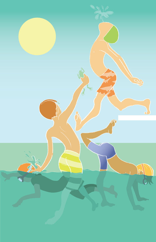 Little Bathers B (green) — Limited Edition Archival Pigment Print (60)
