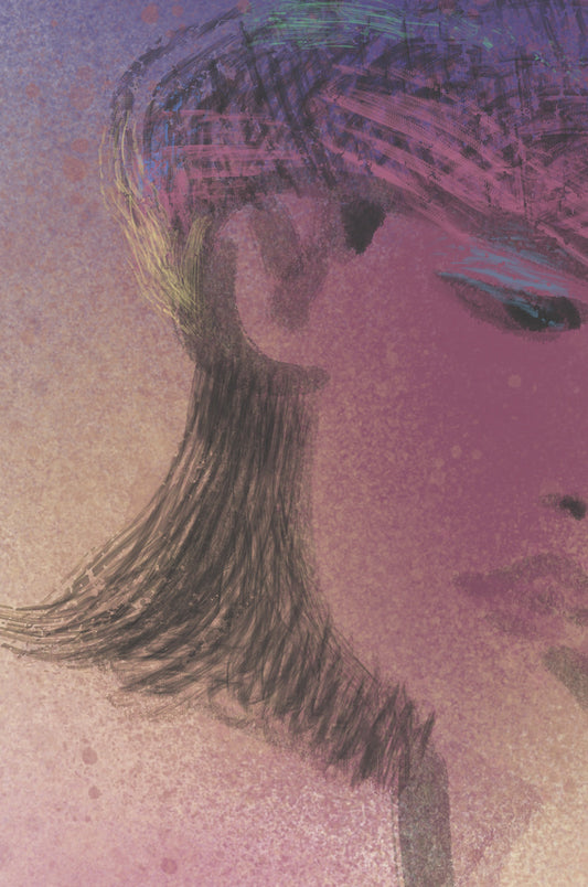Dreamy Straw Hat Face — One-of-a-Kind Archival Pigment Print