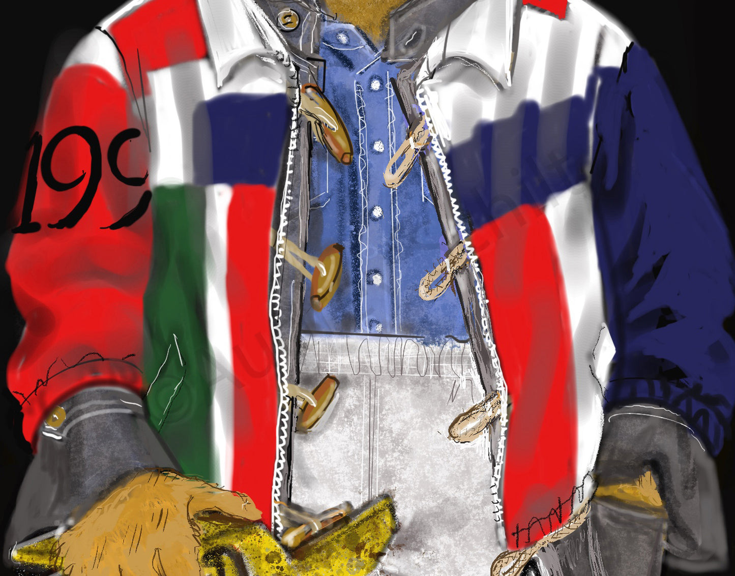 Red Beanie Hat Bear — Giclée Print