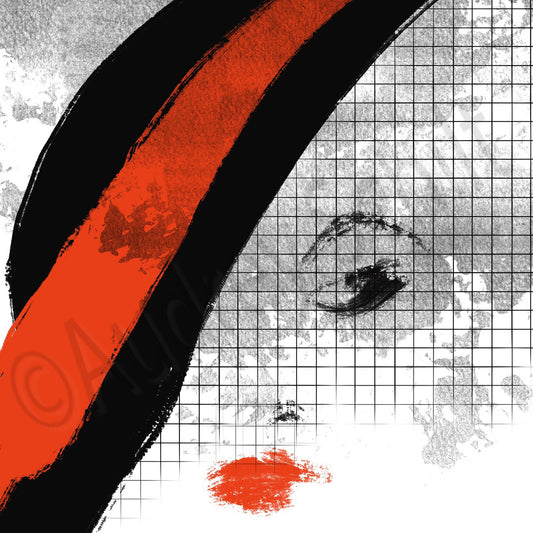 Red Bow on Black Hat — Giclée Print