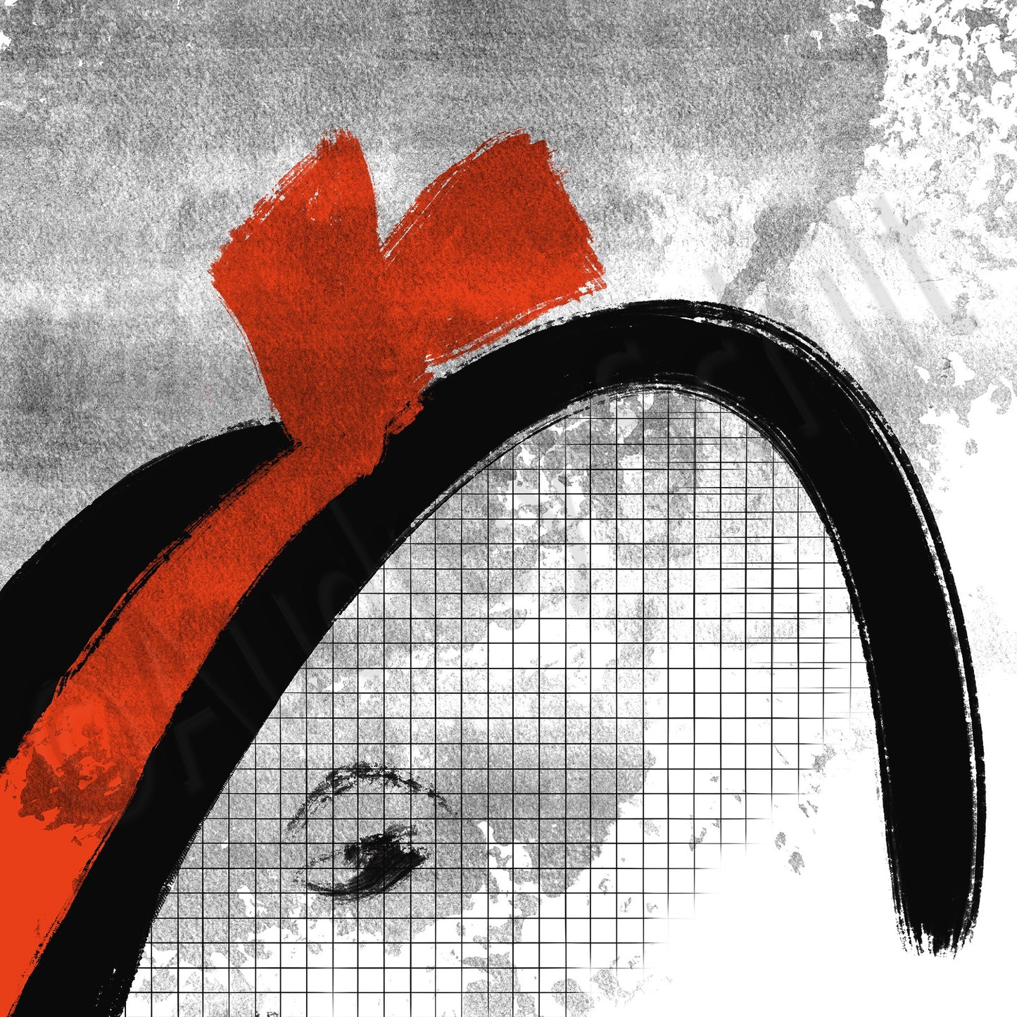 Red Bow on Black Hat — Giclée Print