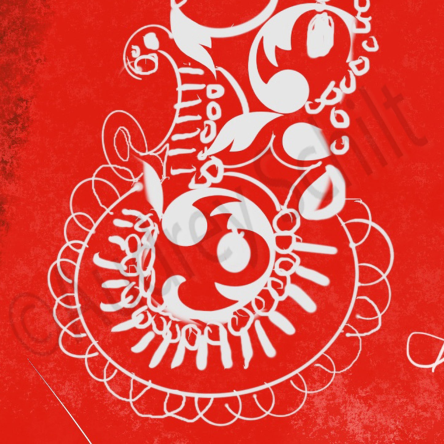 Red Feather Hat & Caftan — Giclée Print