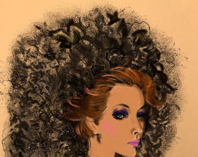 Feathers and flowers created this Halston Hat